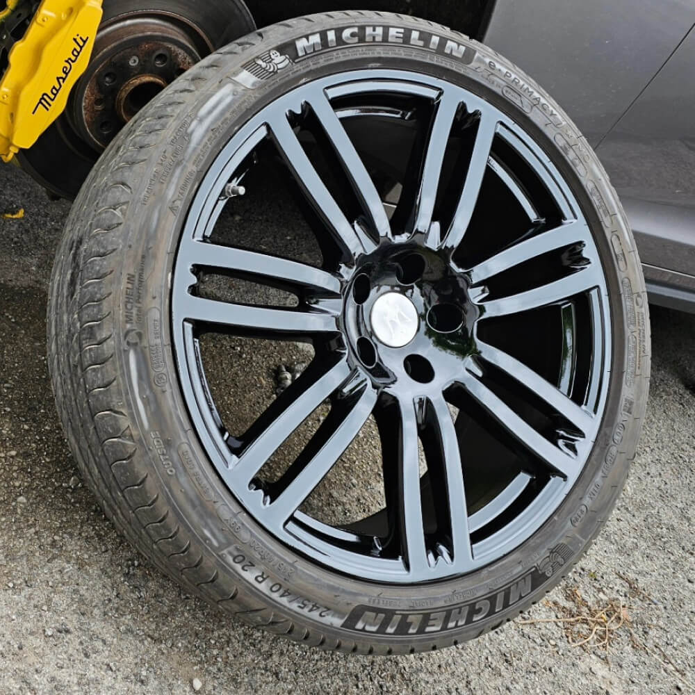 Alloy wheel after diamond cut repair - Example 2